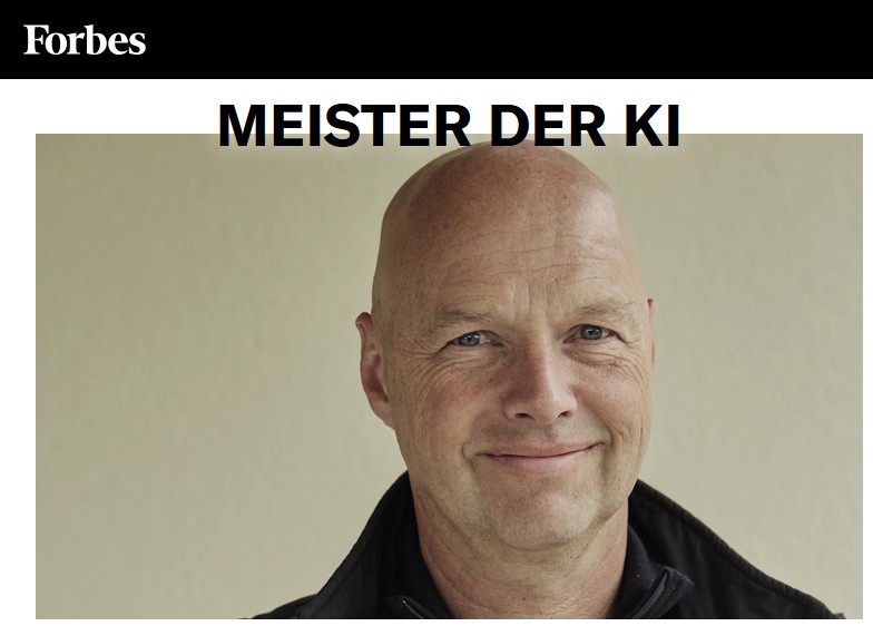 Ein Screenshot der Forbes Website mit einem Portrait eines mittelalten Mannes mit der Überschrift