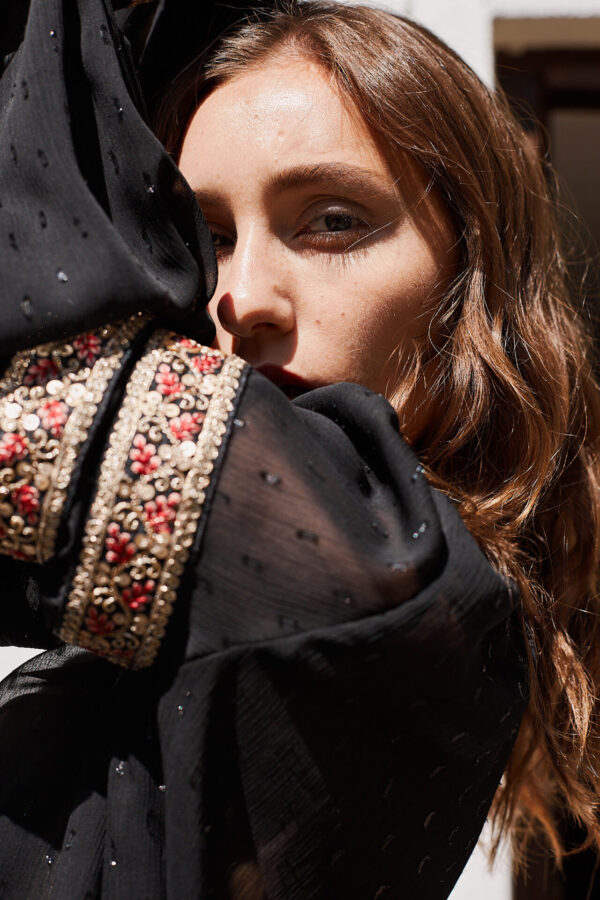 Portrait eines weiblichen Models im Close up. 